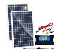 Bulevisiter 10W Solar Controller Kit Charging Dual Chip Compatible With Mobile Devices And Vehicles Outdoors Customizable Monocrystalline Panels DC USB Output Wide Voltage(40A)