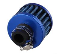Bulevisiter 12mm Round Crankcase Engine Breather Air Filter for Car Motorcycle Quad for Bike, High Airflow Low Resistance Metal Mushroom Head Design, Enhanced Dust(Blue)