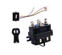 Bulevisiter 12V 250A Solenoid For Relay Contactor with Wireless Winch Remote Control Kit for 4x4, For ATV, UTV, SUV, Recovery Winches, 150ft Range, Black Weathering Steel