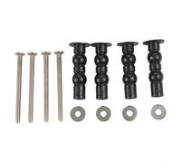 Bulevisiter 2 Pack Toilet Seat Hinge Fixing Kit Replacement Screws with Expanding Rubber Bolts and Stainless Steel Top Nuts for Toilet Repair(4pcs)