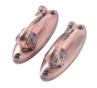 Bulevisiter 2 Pack Vintage Swan-Shaped Curtain Hooks Wall Hanger Zinc Alloy Storage Rack for Hats or Clothes, Green Bronze(Red bronze)