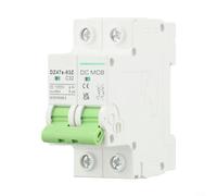 Bulevisiter 2P Miniature Circuit Breaker DC 1000V 6kA DIN Rail Mount for Photovoltaic Solar Systems IP20 Rated Flame Retardant Housing Compatible with DZ47S-63Z Series(32A)