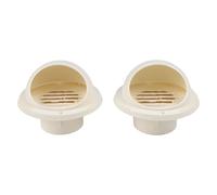 Bulevisiter 2pack Pvc 75mm110mm160mm Air Vent Grille Cover for Ventilation Weather Exhaust Ducting Protection White and Ceiling Outlet Cap(160mm outlets)