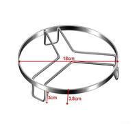 Bulevisiter 2pcs 304 Stainless Steel Steaming Rack for Cookware, Multifunctional Cooling and Insulation Rack, Silver, 15/18/20cm(18cm)