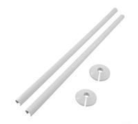 Bulevisiter 2PCS Radiator Pipe Covers,15Mm Collars 500Mm Pipe Cover Tubes,Radiator Cover Tubes With Matching Collar Pieces For Various Pipework(White)
