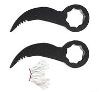 Bulevisiter 2Pics Pry Bar Wrench Adaptor Head for 3/8inch Crowbar Tool with Gloves, Heat-Treated Chrome Vanadium Steel, Adjustable Flexibility for Car Repair and(B)