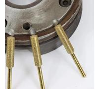 Bulevisiter 30 Pack Gold Emery Chainsaw Sharpeners with 4 mm, 4.8 mm, and 5.5 mm Sizes for Rotary Tools, Compatible with Electric Saws, Wood, Steel, Jade Polishing and