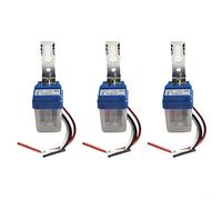 Bulevisiter 3P3s AC 220V 10A Photocell Light Sensor Switch for Automatic On Off Control, 2200W Load, 10A For Relay, Blue White, 3 Pack