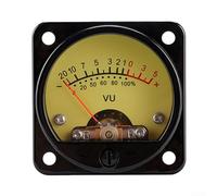 Bulevisiter 45mm Power Meter with Backlight for VU Level Meter DB Stereo Audio Volume Tester, 500uA DC Current, 12V Driver Board, ABS Metal Construction, for DIY Studio(Yellow)