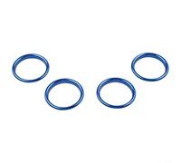 Bulevisiter 4X Aluminium Alloy Car Air Vent Decorative Rings for A3 2013-2016, S3 2013-2016, Q2 2017, Interior Trim Covers, Anti-Rust, for Easy Installation, Stylish(4*Blue)