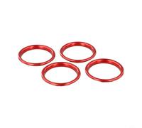 Bulevisiter 4X Aluminium Alloy Car Air Vent Decorative Rings for A3 2013-2016, S3 2013-2016, Q2 2017, Interior Trim Covers, Anti-Rust, for Easy Installation, Stylish(4*Red)