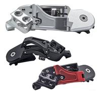 Bulevisiter 5-6-7 Speed Rear Derailleur for and Cline Folding For Bike Compatible with 11-28T Flywheel Aluminum Alloy Converter with Nylon Guide Wheel Black(A)