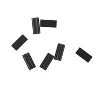 Bulevisiter 50pcs Carp Fishing Stiff Coated Braids Leader Crimps for Chod Hair Rigs and Ronnie Rigs, Black Copper Tube Rig Components, 5 x 2 x 0.7mm(sku)