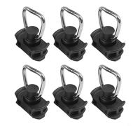 Bulevisiter 6pcs Stainless Steel Track Lock End Fitting with Fixed Buckle for Standard Airline Rail, Compatible with RV, Trailer, Camper, Truck, Van and