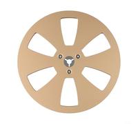 Bulevisiter 7 Inch Empty Reel, 6 Hole Open Reel for Sound Tape, Aluminum Uncoiler Part Compatible with Studer TEAC and Nagravision Models(Gold)