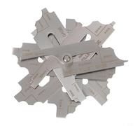 Bulevisiter 7-Piece Stainless Steel Fillet Welding Inspection Gauge Set for Accurate Weld Fillet Measurement 3.2-25.4mm, Compatible with -11, Metric Sizing, Etched