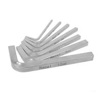 Bulevisiter 7Pcs L Shape Square Head Wrench Set 4 Point Key Tool for Square Screws 3-10mm Chromium Vanadium Steel
