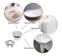 Bulevisiter 8 Pack Bathroom Sink Overflow Hole Cover Set with 4 Rings and 4 for 22-24mm Holes, Chrome Finish ABS Plastic for Basin For Tidy Drain Decoration