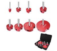 Bulevisiter 8 Piece PVC Reamer Kit 1/2-4 Inch Aluminum Drill Bits Set with Square Carbide Insert for PVC ABS Pipe Fittings Removal