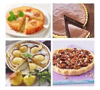 Bulevisiter 9 Inch Fluted Tart Pan for Pie, Flan and Cake Baking - Non-Loose Base Round Bakeware, Carbon Steel, Black