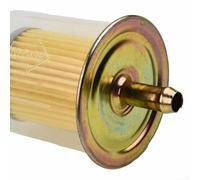 Bulevisiter 9mm Inline Fuel Filter Clear Plastic Shell with Metal End Cap Compatible with for Petrol or Engines, Compatible with Motorcycles, Cars, Scooters, RVs and