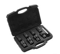 Bulevisiter 9pcs Nut Remover Drill Bit Set 1/2in Drive Broken or Stripped Bolt Extractor Socket Tools for Impact Driver and Wrench in Home Garage Repair