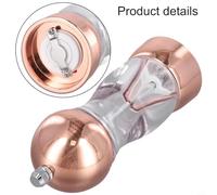 Bulevisiter Adjustable Pepper Mill for Black & Sichuan Pepper - For long lasting ABS + Plastic Construction with Smooth Output, 16 cm Tall, Gold/Silver Color Options(gold)