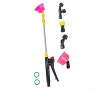 Bulevisiter Adjustable Telescopic Garden Sprayer Wand 45-80cm with 5 Nozzles, High Pressure Watering Lance for Tree Irrigation Plant Watering Car Wash(Stainless Steel)