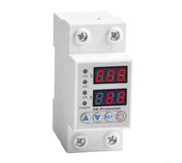 Bulevisiter Adjustable Voltage Protector For Relay 40A with Dual LED Display for Over/Under Voltage and Overcurrent Protection, AC80-400V Input, IP20 Rated, 36x45x81mm, Gray