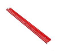 Bulevisiter Aluminum Alloy 45 Degree T-Slot Miter Track for Router Table, Tablesaws and Bandsaws, Woodworking Tool with 300/400/500/600mm Length Options, Red T-Track(500mm)