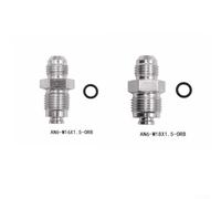 Bulevisiter Aluminum AN6 to M16x1.5 ORB and AN6 to M18x1.5 ORB Male Flare Straight Adapter for Automotive Fuel System, Transmission Oil Cooler, and Fuel(Silver)