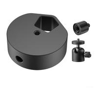 Bulevisiter Aluminum Tripod Adapter with Ball Head for Mini, 1/4-20 to 3/8-16 Thread Converter, Lightweight for Lasting Mounting Accessory for Outdoor Satellite Setup(B)