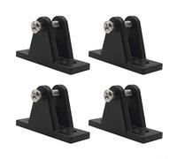 Bulevisiter Boat Deck Hinge for Bimini Top, Yacht Awning Accessories, 4 Pack Marine-Grade Nylon Plastic Hinge with Stainless Steel Pin, 40mm Center