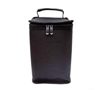 Bulevisiter Camping Gas Cylinder Storage Bag, for Four Propane or Butane Canisters, Foldable and Lightweight, Fit for Cooking, Travel and Picnics(Black)