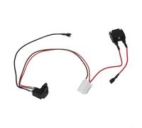 Bulevisiter Children's Electric Car Charging Socket 3-Pin Round Port with Connection Harness and 17A Fuse for 6V 12V 24V Ride-On Vehicles, Long Lasting Replacement(A)