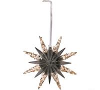 Bulevisiter Christmas Acrylic Ornament Set With Glittered Transparent Hanging Decorations Suitable For Tree And Holiday Home Display(Multistar)