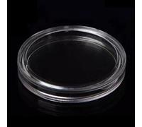 Bulevisiter Clear Coin Capsules Holder - 100 Pcs Storage Display Case for, Inner Diameter 40mm, Plastic Protective Container