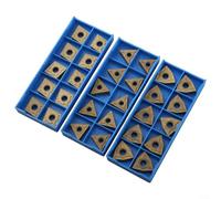 Bulevisiter CNMG431 Carbide Insert for CNC Turning Lathe, 30 Pcs Indexable Inserts Kit with TNMG331 & WNMG431, PVD Coated Carbide for Steel Polishing and Cast Iron