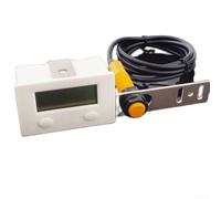 Bulevisiter Digital Punch Counter Module for Industrial Use, 5-Digit LCD Electronic Counter with Magnetic Induction Proximity Switch, 0-99999 Range, 20Hz Frequency, AA