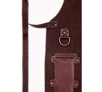 Bulevisiter Double-Sided Velvet Welding Apron for Heat-Resistant and Flame-Retardant Protection, For Lasting Work Apron with Crossbody Strap, 60 x 80 cm(Brown 3)