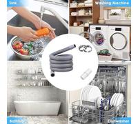 Bulevisiter Drain Hose for Washing Machine and Dishwasher | 2m Extension Pipe for Waste Water Discharge | Compatible with All Major Brands | Includes(1m)