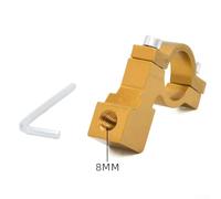 Bulevisiter Electric Motorcycle Rearview Mirror Mounting Bracket with Fixed Installation Frame for Handlebar, Aluminum Alloy, 8mm Aperture, Fit(1PCS yellow)
