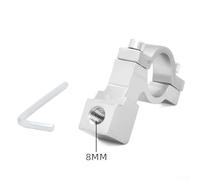 Bulevisiter Electric Motorcycle Rearview Mirror Mounting Bracket with Fixed Installation Frame for Handlebar, Aluminum Alloy, 8mm Aperture, Fit(1PCS white)