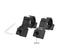 Bulevisiter Electric Motorcycle Rearview Mirror Mounting Bracket with Fixed Installation Frame for Handlebar, Aluminum Alloy, 8mm Aperture, Fit(2PCS black)