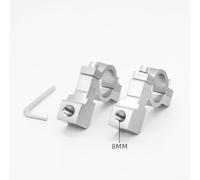 Bulevisiter Electric Motorcycle Rearview Mirror Mounting Bracket with Fixed Installation Frame for Handlebar, Aluminum Alloy, 8mm Aperture, Fit(2PCS white)