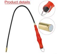 Bulevisiter Flexible Magnetic Pickup Tool with Bendable Shaft Compatible with for Retrieving Nuts, Bolts and Metal Parts - 60cm Stainless Steel Rod with Plastic Handle