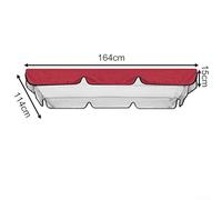 Bulevisiter Garden Swing Top Cover Replacement Set Waterproof Sun Shade for 3-Seater Outdoor Swings(H)