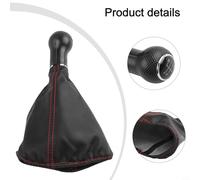 Bulevisiter Gear Shift Knob 6X071118F for Polo I II III For Arosa 1995-2003 with Dust Cover Boot Direct Replacement Plastic Black