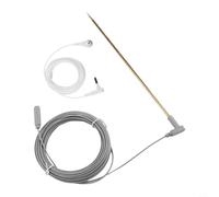 Bulevisiter Grounding Rod Kit with 30 cm Copper Rod and 16 m Grounding Wire for Earthing Mats, Pads, Blankets and Furniture - For Easy Installation, Safety Grounding