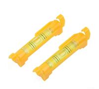 Bulevisiter Hanging Level Set 2 Pack with String Hook Design for Construction, Carpentry and Brickwork - 75mm Orange/Yellow Horizontal Bubble Level(Orange)